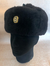 Russian Federation Naval Fleet Enlisted Field Winter Ushanka with Cockade Hat