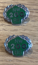 Two NW200 86 Enamel Badges North West 200 Motorcycle Race Ireland.
