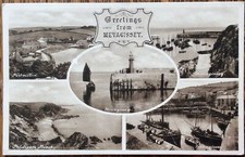 Mevagissey 1933 Harbour Fishing Boats Fleet H Roberts Frith’s Multiview Postcard
