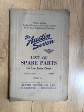 Austin Seven Spare parts