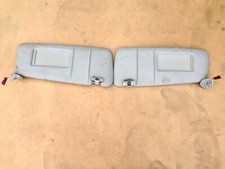 BMW E46 SUN VISOR WITH MIRROR PAIR LEFT + RIGHT GRAU LEATHER