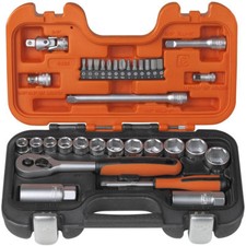 Bahco S330 3/8″ Drive 34 Piece Metric Socket Set 10-22mm + 1/4″ Screwdriver Bits