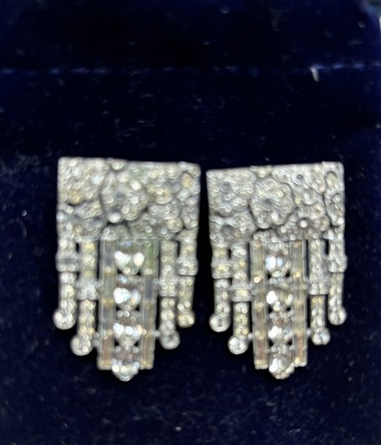 Antique pair diamanté fur - diamanté,