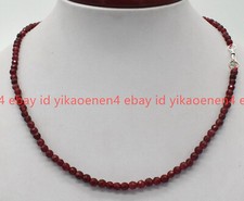 Natural 4mm red - red, faceted