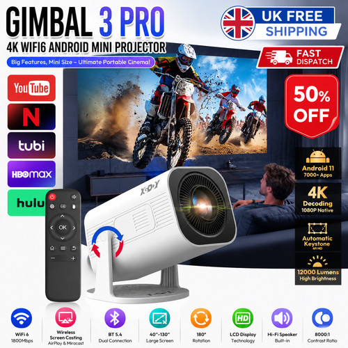 Xgody android projector - 4k,