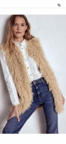 Boden faux fur long gilet - boden,