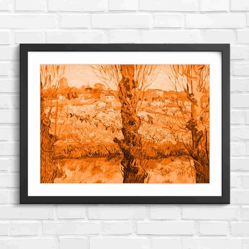 Blooming orchard trees - orchard, and