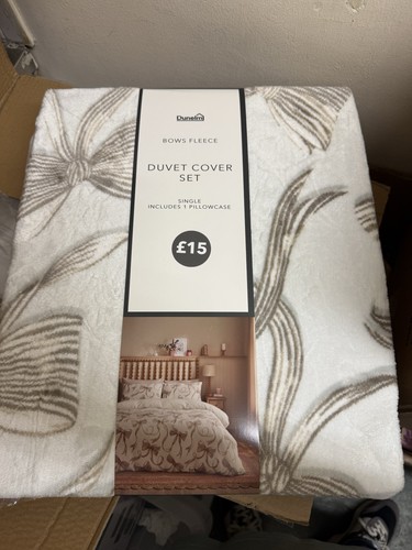 Dunelm bows fleece duvet - bows,