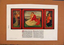 Original Old Antique Print Shutter Blind Lady With Children C1901 20th