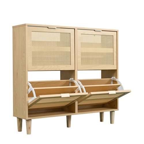 Rattan shoe storage cabinet - rattan,