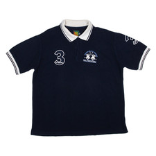 LA MARTINA Mens Polo Shirt Blue L
