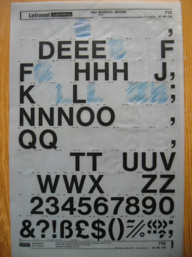 Letraset upper num - letraset, &