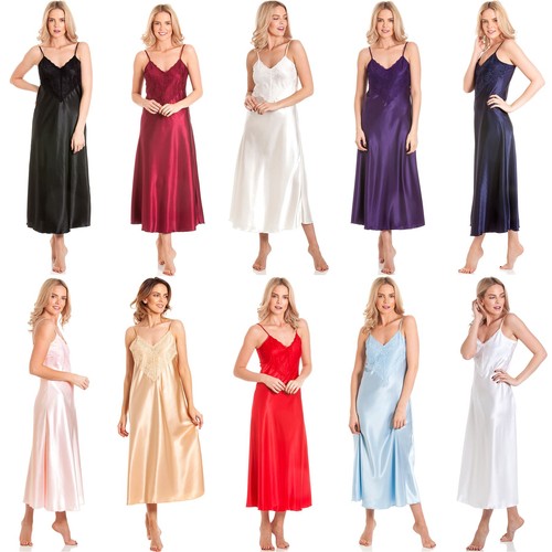 Nightie chemise long satin - nightie,
