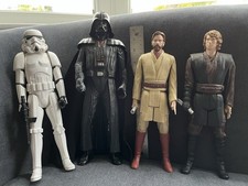 Star Wars Large Figures x4 Inc Darth Vader, Anakin, Obi Wan And Stormtrooper.