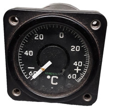 Sangamo Weston S63-4-431 Air Temperature Gauge, Vintage, British, Aircraft
