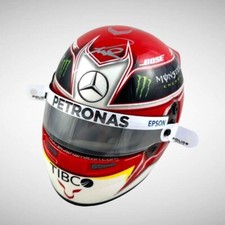 1:2 SCALE F1 HELMET VISOR TEAR OFFS & POSTS Lewis Hamilton 2019 WHITE POLICE