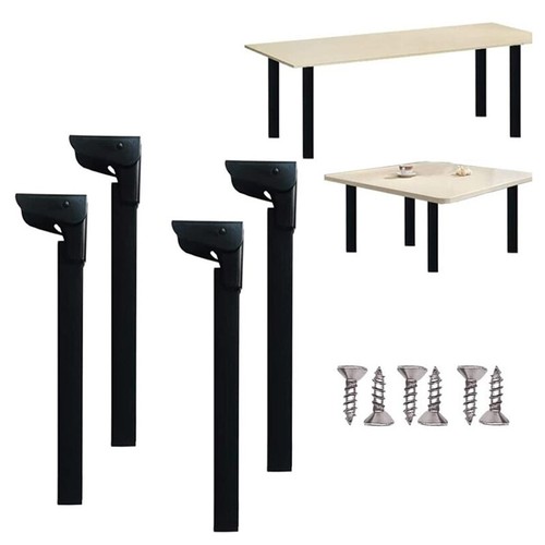 Black folding table - black, leg