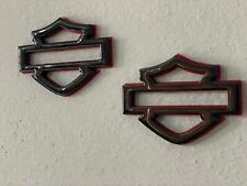 Harley Davidson Emblems 2 pcs, Red&Black Custom CVO Fuel Gas Tank Badge!