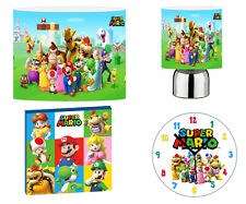 SUPER MARIO BROS - 10" Lightshade, Touch Lamp, Wall Art, Wall Clock or Bundle