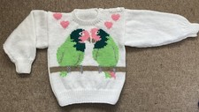 Hand Knitted Parrot/Love Bird Children’s Jumper.