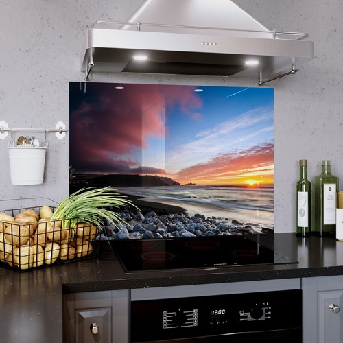 Glass splashback kitchen - glass,