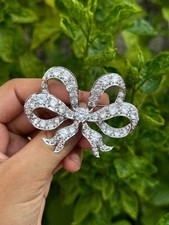 Victorian Bow Diamond Brooch