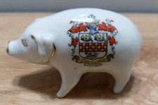 CRESTED WARE PIG.....CHATHAM  'LOYAL AND TRUE'.....GREAT CONDITION.