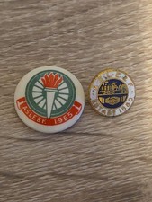 2 X ASLEF Vintage Train Badges