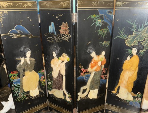 Vintage oriental black lacquer - vintage,