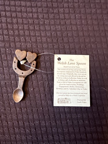 Welsh love spoon - hand, carved