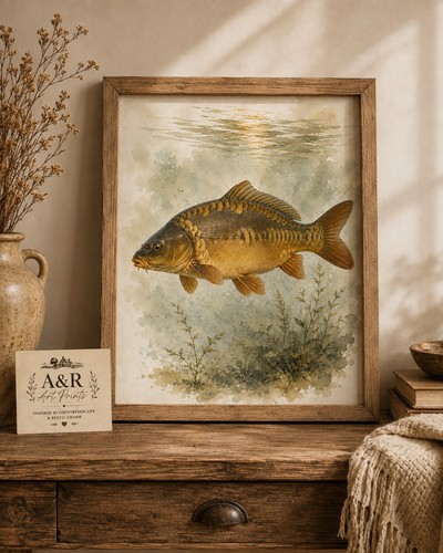 Mirror carp fishing art - fishing, a4