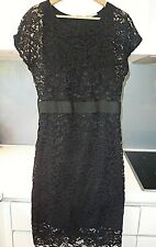 PBO PHILOSOPHY BLUES ORIGINAL DESIGNER black floral lace OCCASION dress Size 6