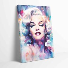 Marilyn Monroe Portrait Art Stretched Canvas or Unframed Poster More Sizes