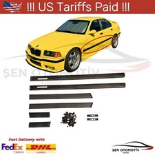 BODY SIDE MOULDING TRIM for 92-98 BMW E36 M3 style 3-SERIES SEDAN (4 DOOR...