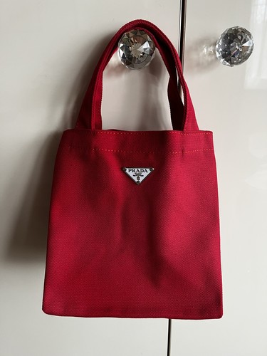 Prada red canvas bag - red,