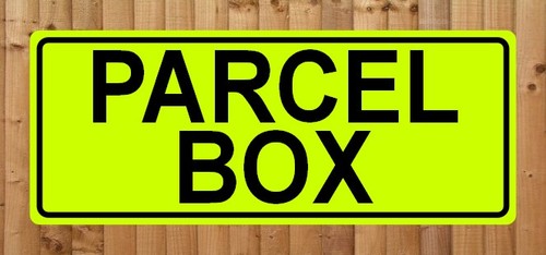 Parcel box sign - box,