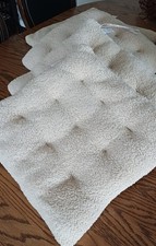 4xChair Seat Pads Tie-On Dining Chair Cushion for Garden,Kitchen,Patio 40cmx40cm