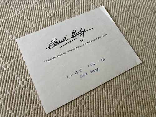 Carroll shelby signed cobra - shelby,