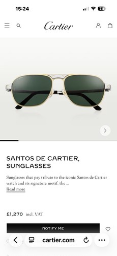 Cartier sunglasses santos - cartier, de