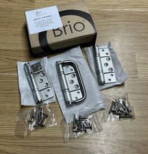 BRIO BW7-35HSS INTER HINGE SET-OFFSET O/WARD SS SATIN STAINLESS