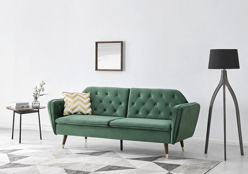 Sofa bed seater - seater, velvet
