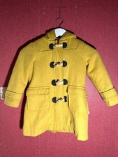 Mini Boden Wool Mix Kids Duffle Coat Size 3-4 Years Yellow, Hood, Toggle and Zip