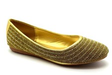 Womens Glitter Ballerina Pump