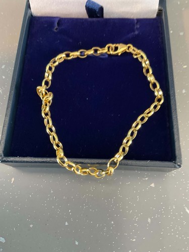 9ct gold belcher bracelet - 9ct,