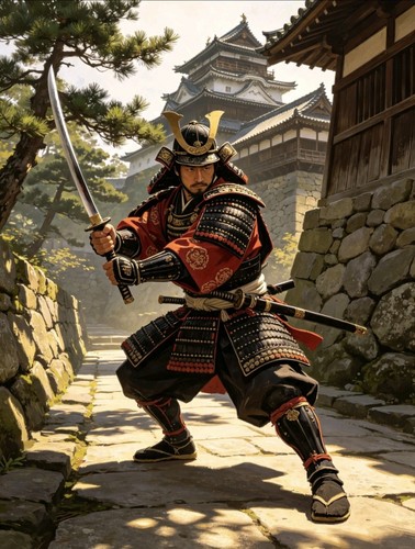 Japanese samurai warrior - japanese,