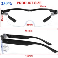 250% Magnifier Glasses With Led Light Magnifying Glasses Loupes Reading Sewing