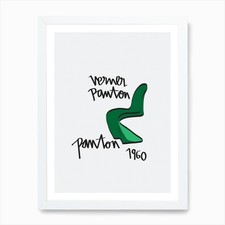 Panton Chair Art Print Framed