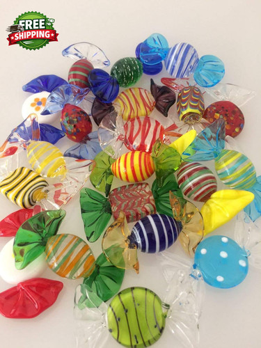 20pcs glass candy vintage - candy,