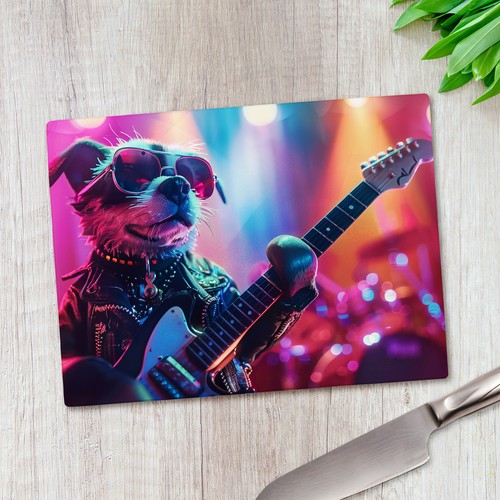 Rock dog guitar - rock, chopping