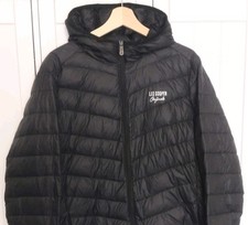 Lee Cooper men's duck down jacket XL black nylon shell light weight